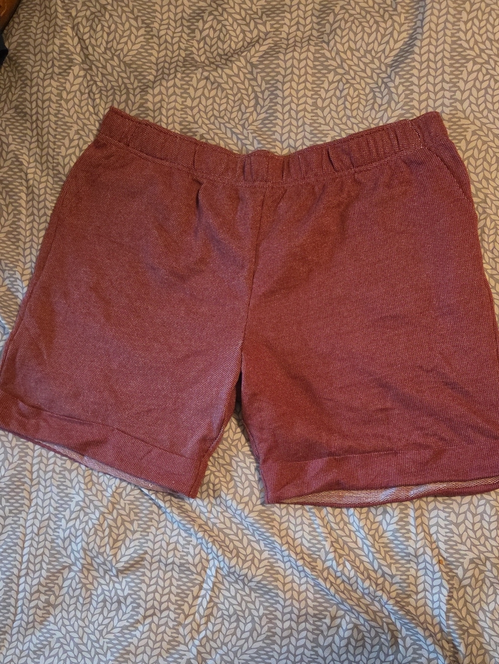 Lands' End Knit Shorts in Rust Red